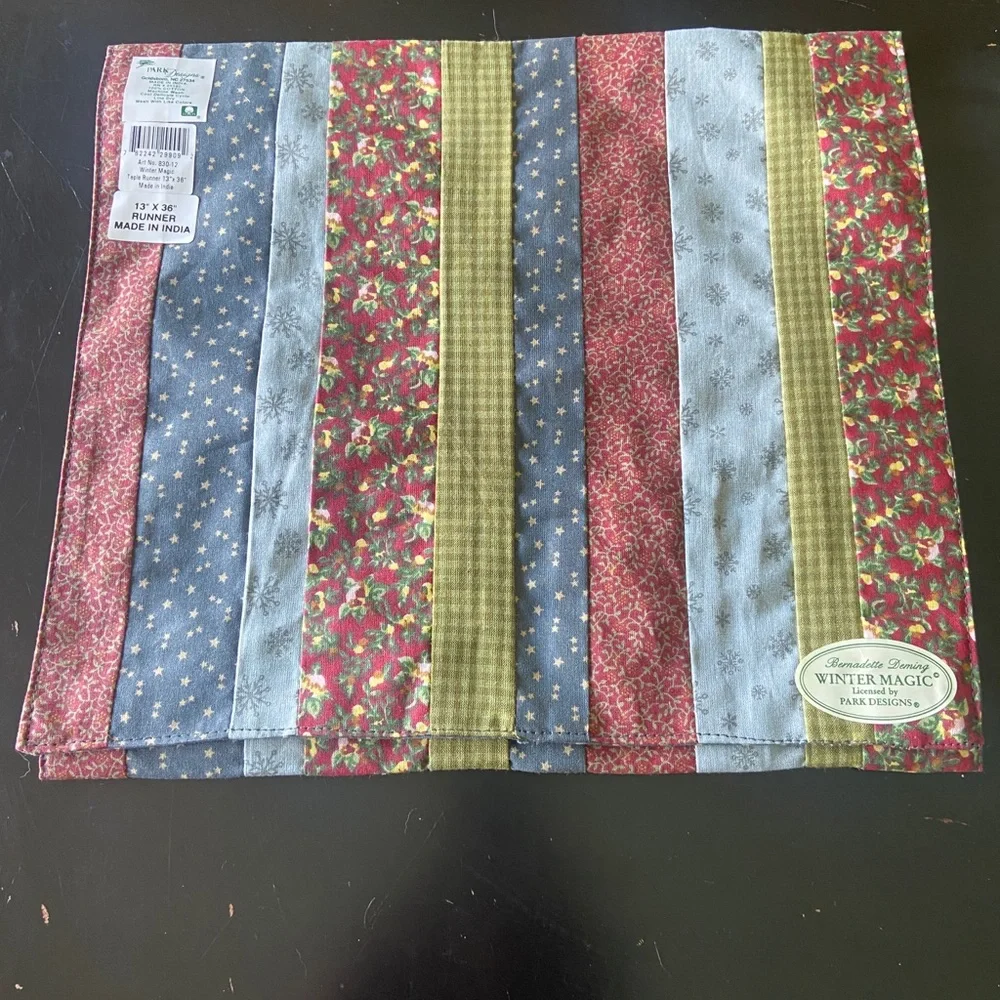 Patchwork Stripe Table Runner - Multi  13 by 38